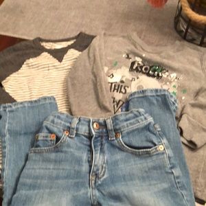 Jeans and long sleeve T-shirt’s for boy, 3T